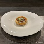 カーサ・デル・チーボ - パスタフリットの中に油ボウズ､北寄貝､姫貝､槍烏賊､蛸