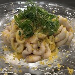 カーサ・デル・チーボ - 毛蟹と真鱈の白子の冷製タリオリーニ