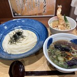 水山 - ■柚子胡椒の豚つけうどんミニ天丼¥1,260