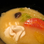 神保町 傳 - 鱈と人参、白子の酒粕煮