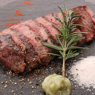 The charcoal grilled Miyazaki herb beef is exquisite. With fresh vegetable salad