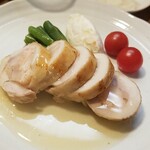 キッチン ブルー グローブ - 反対側から、海老のジュ・ソースはドップリ！