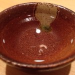 一番町　てる也 - 蟹の卵をぬるめの燗に浮かべると美味しい