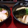 鯖の江 - 料理写真:元祖越前鬼おろしつけ麺（950円）。麺は自家製中太全粒粉、ツルツルもちもちしています。スープは魚介の旨みと鶏のコクを感じるWスープ。酸味と旨みが後を引く美味しいスープでした。