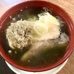 Hoteichan - 天然真鯛入りあおさとろろ昆布湯豆腐。