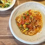 中崎パスタ店 山根屋 - 牛肉とブロッコリーのトマトソース