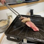 ホルモン千葉 - 焼きスタート。