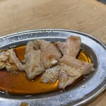 焼肉 八廣 - これもがっついて半分くらい食べた後に撮った上ミノ
