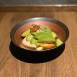 Avocado wasabi tofu