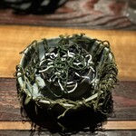 MAZ - ⑩タコのグリル、たらの白子、タコの肝エマルジョンソース、３種類のヒモ(いかのみ、イカ墨、スピルリナ)