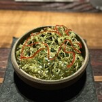 MAZ - ⑥ホタテ、あん肝、スピルリナ(海草の一種)、岩海苔とわかめの網状クリスプ