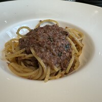 IL PINOLO 銀座 - タコのラグー　スパゲッティーニ