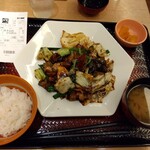 Ootoya - 茄子と豚のコク旨味噌炒め定食(ごはん少な目) 960円(税込)(2024年2月22日撮影)