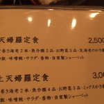 天ぷら わかやま - メニュー