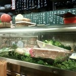 珍々亭 - 後ろの黒板にメニューが書いてあります
      