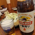 Yakitori Kaizoku - 麒麟一番搾りなのにグラスはアサヒ。