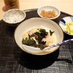 新ばし 星野 - 鯛茶漬け海苔をのせて
