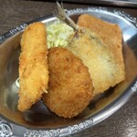 らぁ麺縁 - コロッケ・ハムカツ・アジフライ・イカフライ