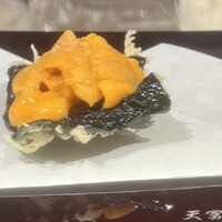 天冨良 麻布よこ田 恵比寿ガーデンプレイス店 - 生雲丹の磯辺揚げ