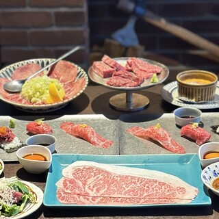 Creative Yakiniku (Grilled meat) prepared by a chef trained in French cuisine cuisine