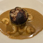 NALA - 玄界灘産魚のムース シーファルシ　近海エビのアメリケーヌソース