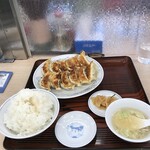 ぎょうざの満洲 - ダブル餃子定食ライス大（790円）