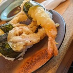 廻し鮨 新鮮や - ゲソ天すし、海老天すし