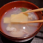 日本料理 柳燕 - 筍と蛤のお椀