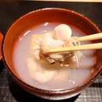 日本料理 柳燕 - 筍と蛤のお椀