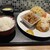 外山食堂 - 料理写真:ハーフ&ハーフ(トンテキ&チキン南蛮)定食のライス中サイズ
