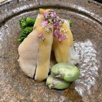 鮨 まるふく - 平貝と鰹とウドとそら豆と菜花