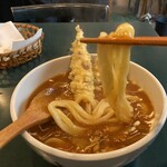 JAZZ KEIRIN - 白 カレーうどん（大盛り）　withちくわ天