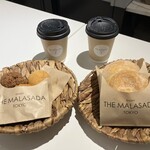 THE MALASADA TOKYO - マラサダ プレーン・きなこ　ストーンドーナツ　ホットコーヒー