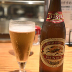 鉄板焼 とらのこ -  瓶ビール キリンクラシックラガー