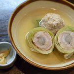 大納言本家 - おでん(ロールキャベツ・つくね)