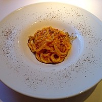 フィオッキ - ランチCコース(3675円)の二宮さんのホロホロ鳥の卵での濃厚カルボナーラ(＋525円)