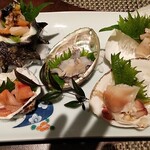 Shinsenna Umino Sachi Washoku Yoshifuku - 来る前から決めていた貝の5種盛