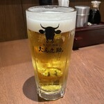Gyuutan Sakaba Tannosuke - 生ビール　680円