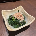 Gyuutan Sakaba Tannosuke - 季節野菜のお浸し　420円