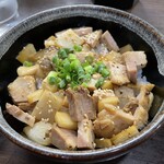 麺屋 Booth - 塩ラーメン　トッピング味付玉子　焼豚・メンマ丼　