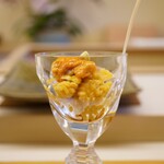 鮨おばな - ◆雲丹パフェ（羅臼 蝦夷馬糞）