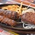 ブロンコビリー - 料理写真:ハンバーグとリブロースステーキのセット