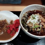 そば・うどん自家製麺 まる美 - ゲソかき揚げ天そば&ミニカレー