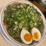 本家 第一旭 - ラーメン並８９０円＋九条ネギ増し１５０円＋味玉１５０円