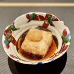 Shikou - 本日の揚げ物　自家製蟹入り胡麻豆腐　揚げ出し