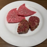 焼肉あきら - コース塩②特上ロース③サガリ