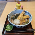 めん処 一力亭 - 料理写真:天おろしそば　1,150円(税込)  ※薬味は、ネギと粉末ワサビでした