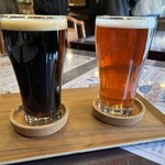 有馬庵 - クラフト生ビール　左がアフターダーク、右がジャズベリー