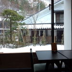 Tatsu no yu - 店内からの雪景色♪