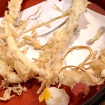 飯豊権現蕎麦 桐屋 権現亭 - おたね人参の天ぷら